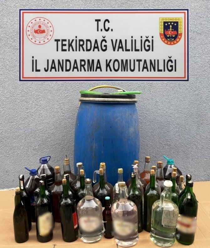 Tekirdağ’da 628 Litre Sahte İçki Ele Geçirildi