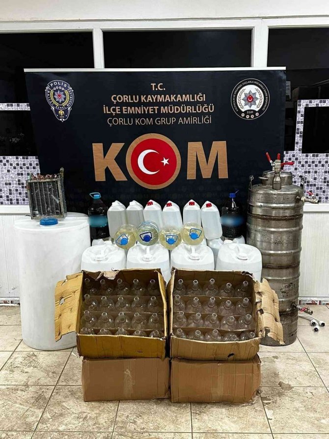 Tekirdağ’da 628 Litre Sahte İçki Ele Geçirildi