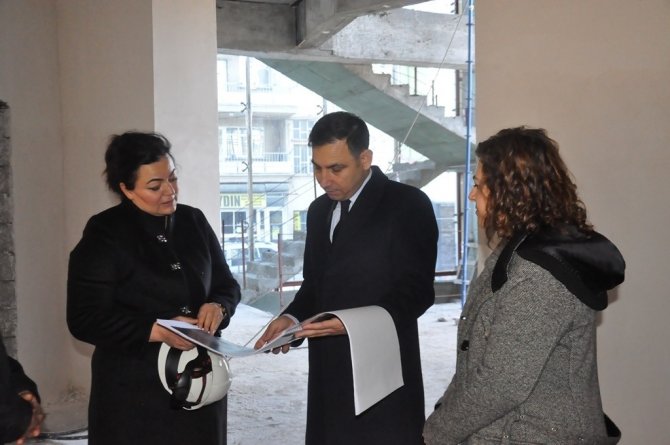 Sandıklı Kaymakamı Sülün Kütüphane İnşaatını İnceledi
