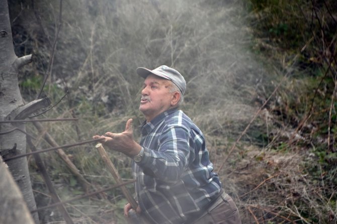 Habersiz Yakılan Kuru Dallar Ekipleri Harekete Geçirdi
