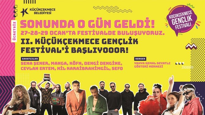 Küçükçekmece’de Ücretsiz Gençlik Festivali Başlıyor