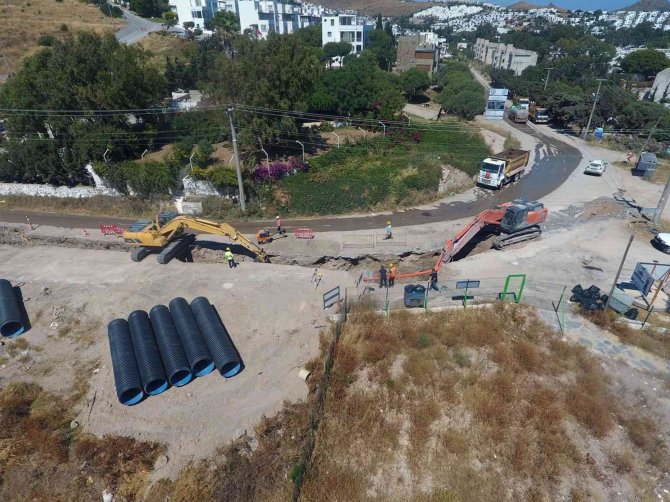 Bodrum Kanalizasyon Projesinin Yüzde 93’ü Tamamlandı