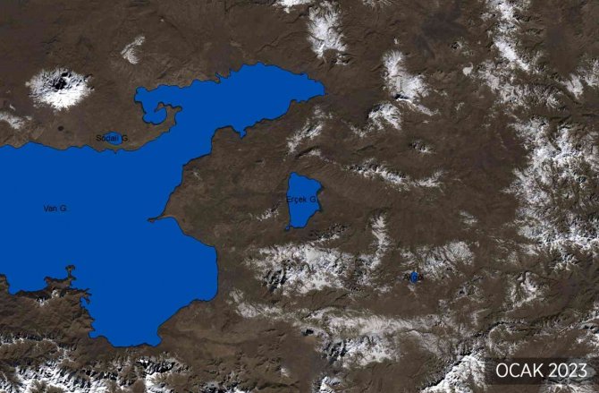 Van Gölü Havzası’ndaki Kuraklık Uydu Görüntülerine Yansıdı