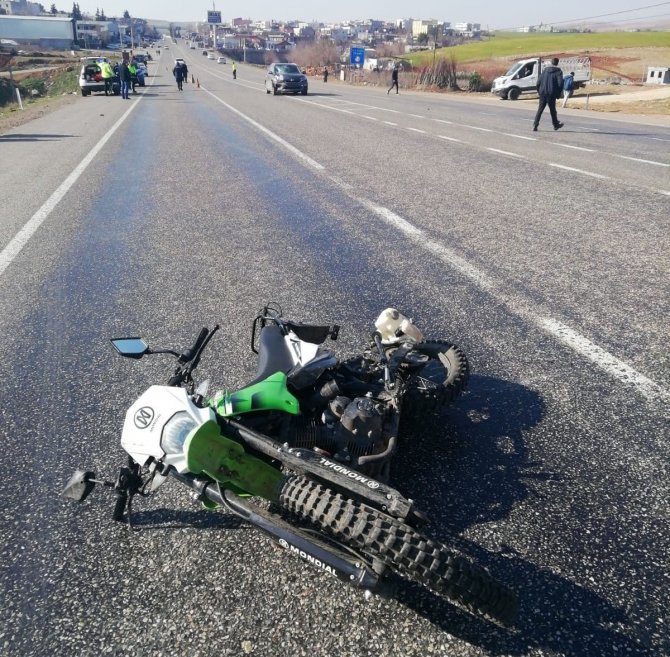 Sürücü Ve Motosiklet Metrelerce Havaya Fırladı: 1 Ağır Yaralı