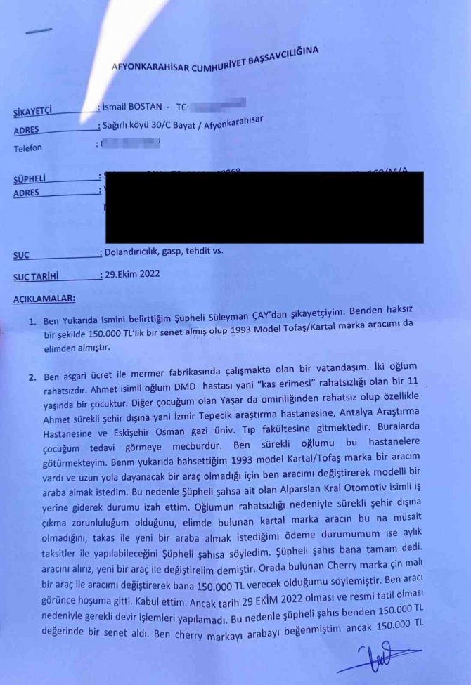 Kas Hastası Oğlunu Hastaneye Rahat Götürmek İçin Daha İyi Otomobil Alayım Derken Eski Otomobilinden De Oldu