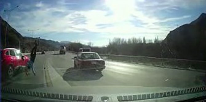 Amasya’daki Feci Kaza Araç Kamerasında
