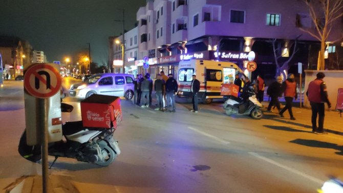 Tali Yoldan Çıkan Otomobille Çarpışan Motosikletin Sürücüsü Yaralandı