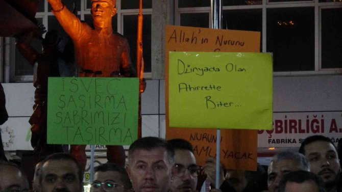 Burdur’da Stk’lar İ̇sveç’te Kur’an-ı Kerim Yakılmasına Tepki Gösterdi