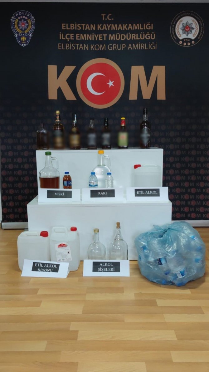 Kaçak İçki Yapılan Eve Operasyon
