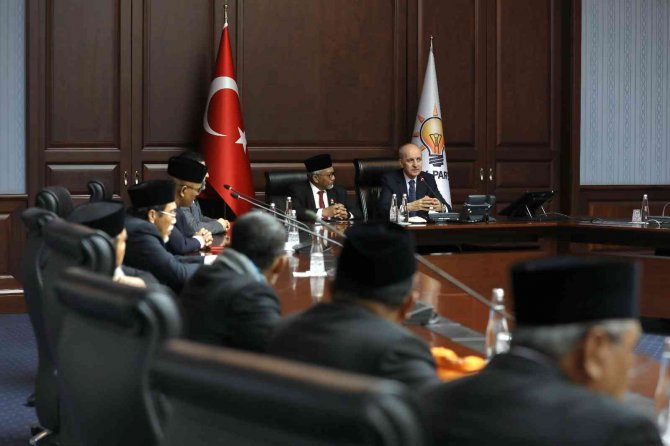 Ak Parti Genel Başkanvekili Kurtulmuş, Endonezya Adalet Ve Refah Partisi Genel Başkanı Syaikhu Ve Beraberindeki Heyeti Kabul Etti