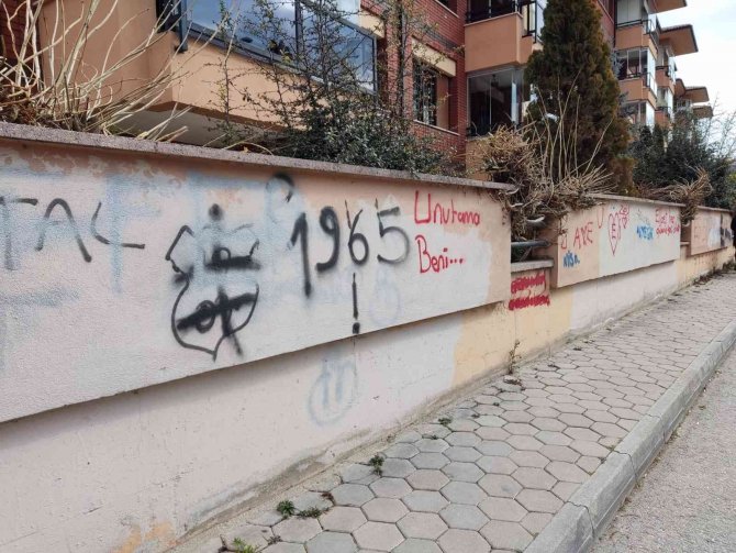 Site Duvarları Adeta Resim Tahtasına Döndü