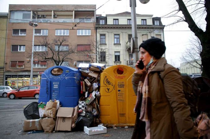 Zegreb Sokakları Çöp Yığınlarıyla Doldu