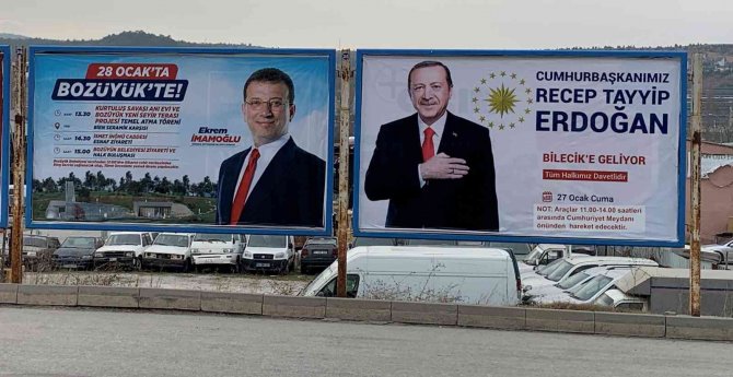 Aynı Bilboardlarda Erdoğan Ve İ̇mamoğlu’nun Fotoğrafları Yan Yana