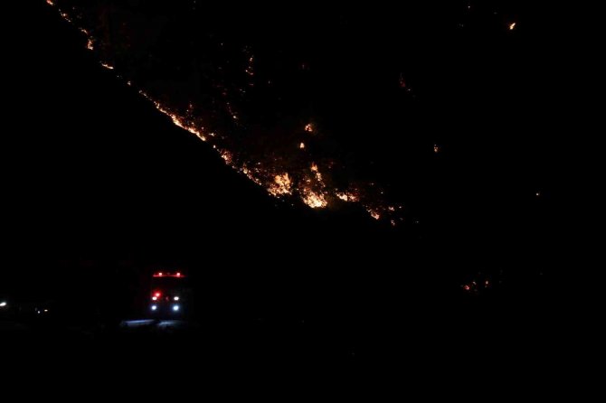 Alanya’daki Orman Yangınına Yakın Yerleşim Yeri Boşaltıldı