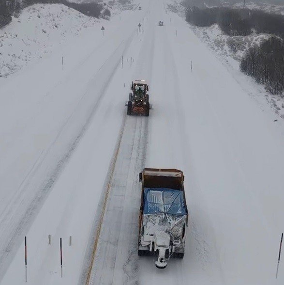 Bingöl’de Karayolları Ekiplerinin Karla Mücadelesi