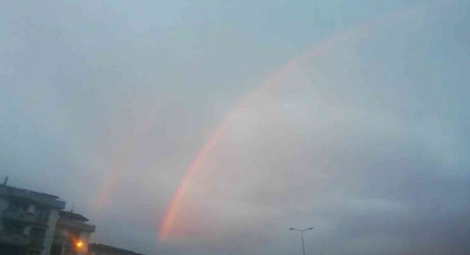 Kocaeli’de Çifte Gökkuşağı Hayran Bıraktı