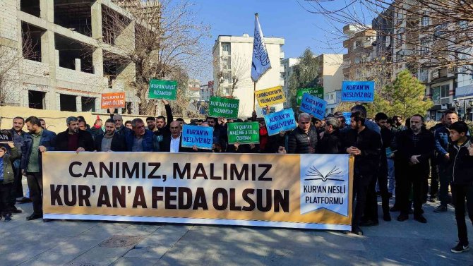 Kur’an’ı Kerim’in Yakılmasına Bir Tepki De Cizre’den Geldi