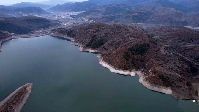 Ankara’da Barajların Doluluk Oranı Havadan Görüntülendi