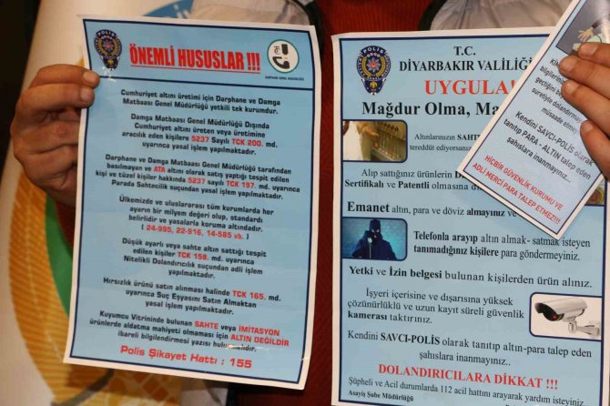 Diyarbakır’da Esnaf Ve Vatandaş Yasadışı Ziynet Eşyalarına Karşı Bilgilendiriliyor