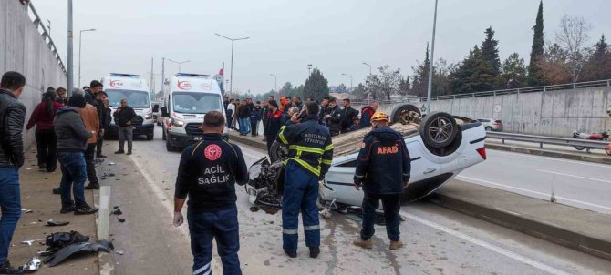Otomobil Takla Attı: 1 Yaralı