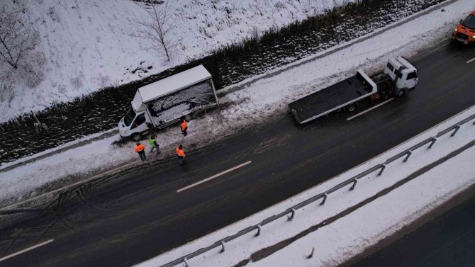 Zonguldak’ta Kar Manzaraları Havadan Görüntülendi