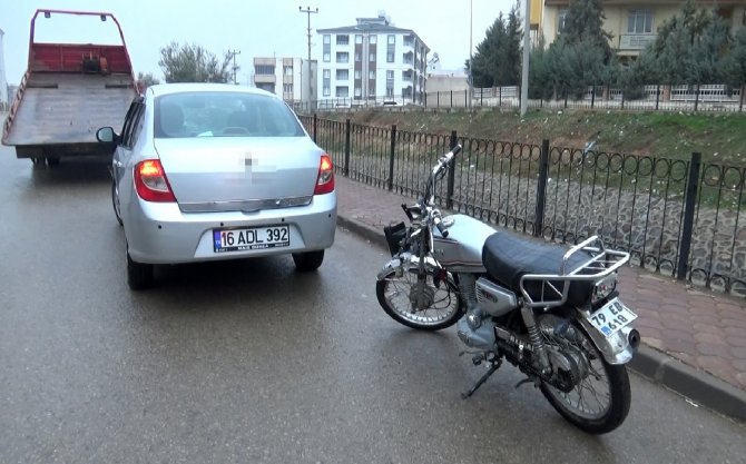 Kilis’te Motosiklet İle Otomobilin Çarpışması Sonucu 1 Kişi Yaralandı