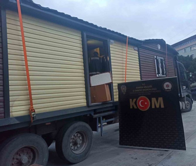 Prefabrik Ev Yüklü Tırda 10 Milyon 375 Bin Kaçak Sigara Ele Geçirildi