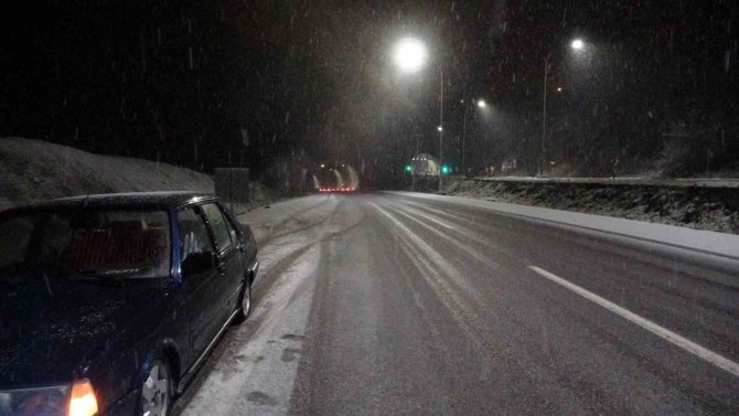 Zonguldak-ankara Kara Yolu’nda Kar Yağışı Etkili Oldu