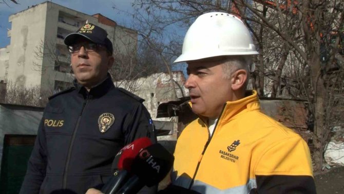 Başakşehir’de Tespiti Yapılan Son Metruk Binanın Yıkımı Yapıldı