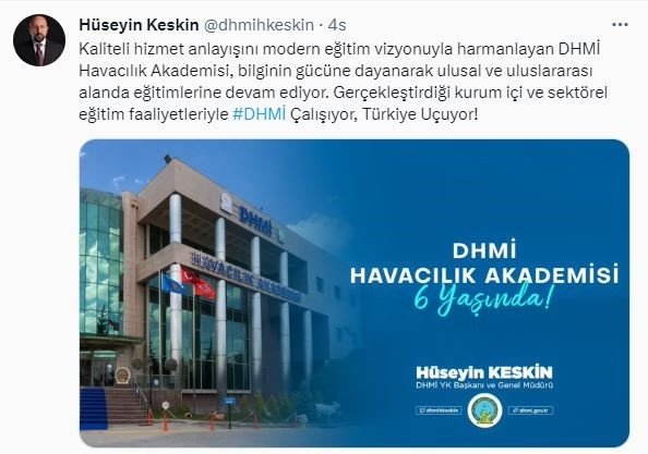 Devlet Hava Meydanları İ̇şletmesi Havacılık Akademisi 6 Yaşında
