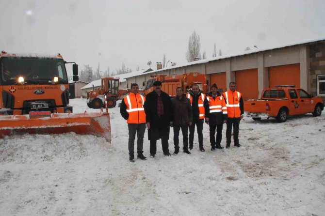 Malazgirt’te Kar Yağışı