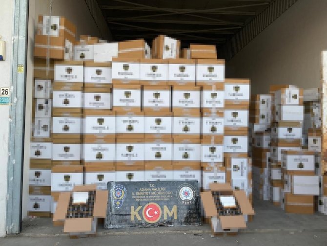 Adana’da 40 Milyon Makaron İle 8 Milyon Adet Sigara Ele Geçirildi