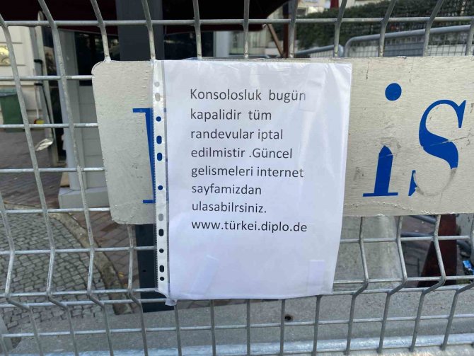 Alman Konsolosluğu ’Güvenlik’ Gerekçesiyle Kapatıldı