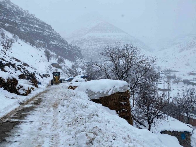 Kar Şırnak’ı Etkisi Altına Aldı, 9 Köy Yolu Ulaşıma Kapandı
