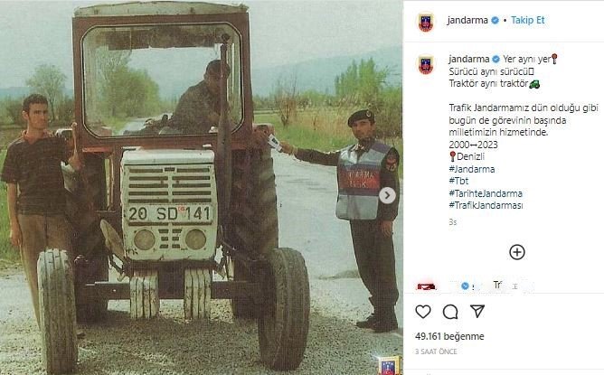 23 Yıl Sonra Aynı Yerde Traktörüyle Denetime Takıldı