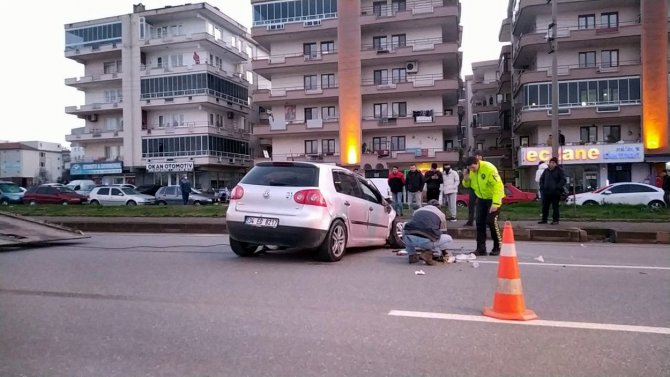 Aracıyla Takla Atan Kadın Sürücü Yaralandı