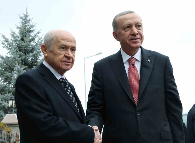 Cumhurbaşkanı Erdoğan, Mhp Genel Başkanı Bahçeli’yi Evinde Ziyaret Etti