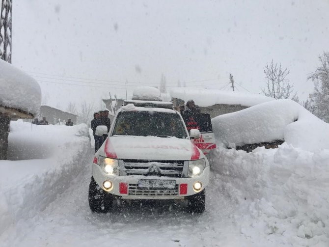 Kardan Kapanan Yol Açılarak Hastaya Ulaşıldı