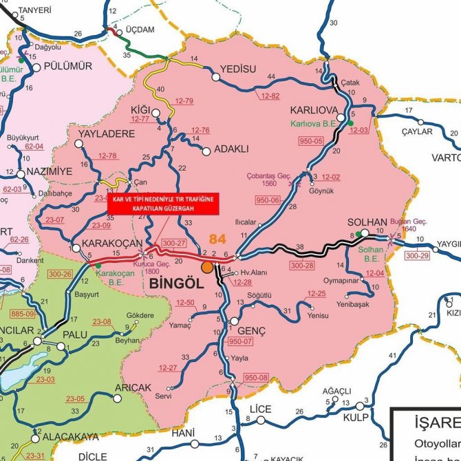 Bingöl-elazığ İle Bingöl-diyarbakır Karayolu Tır Trafiğine Açıldı