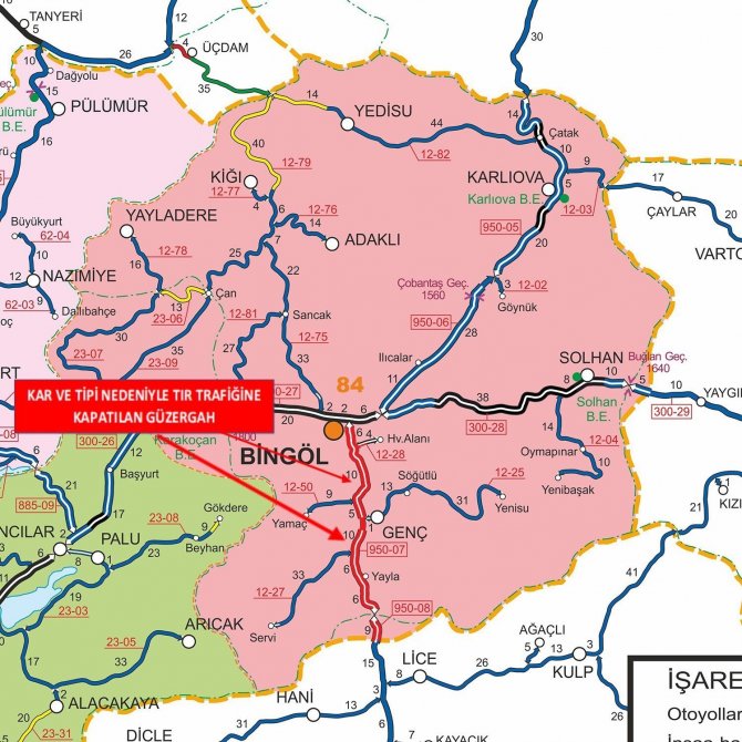 Bingöl-elazığ İle Bingöl-diyarbakır Karayolu Tır Trafiğine Açıldı
