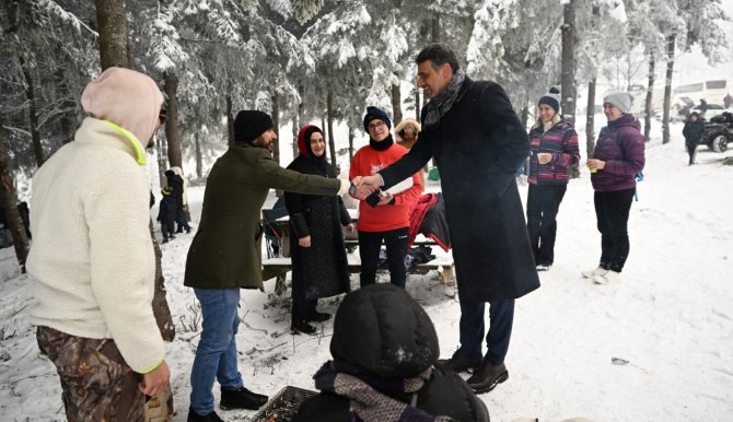 Kartepe’de Karın Tadını Çıkardılar