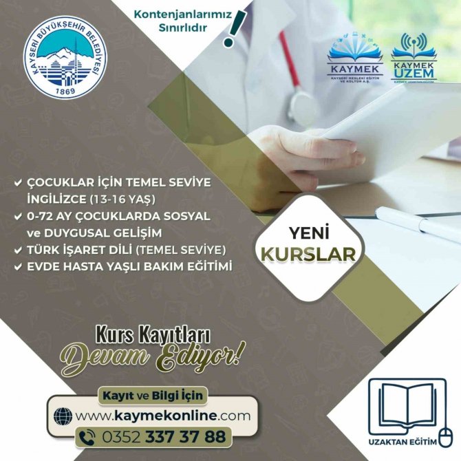 Kaymek Uzem’im Kurs Kayıtları Devam Ediyor