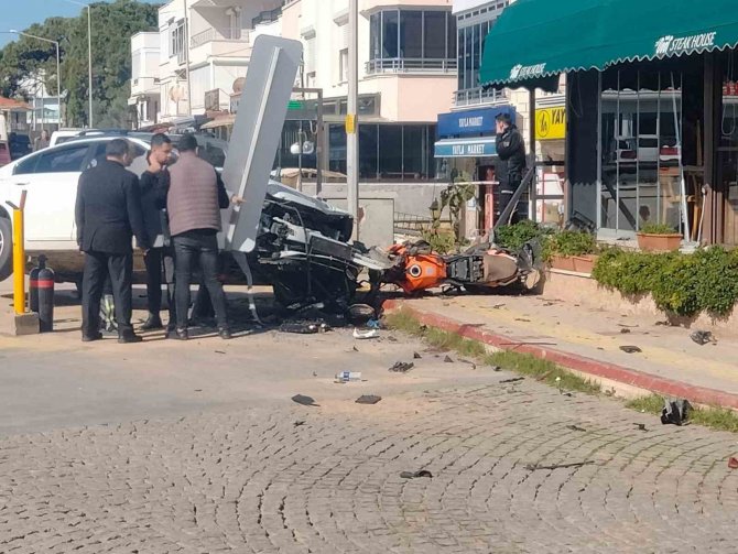 Didim’deki Silahlı Saldırı Sonrası Meydana Gelen Kazanın Görüntüleri Ortaya Çıktı