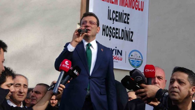 İ̇bb Başkanı Ekrem İ̇mamoğlu Giresun’da