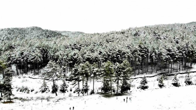 Muğla’da Kartpostallık Kar Manzarası