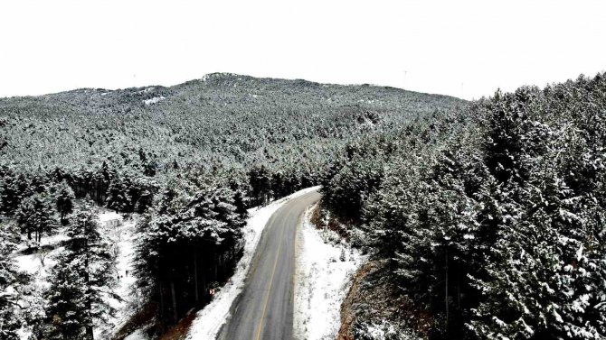 Muğla’da Kartpostallık Kar Manzarası