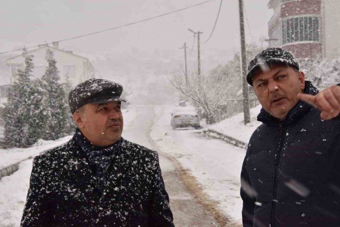 Çan’da Kar Yağışı Etkili Oluyor