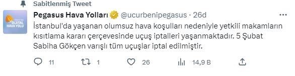 İ̇stanbul’da Etkili Fırtına Ve Kar Yağışı Hava Trafiğini Olumsuz Etkiledi