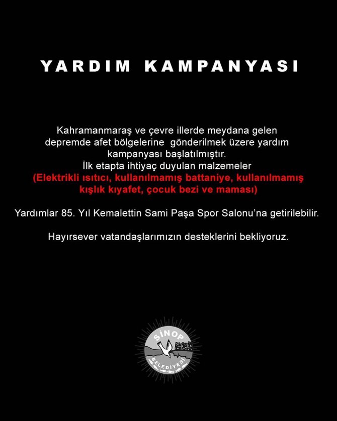 Sinop’tan Afet Bölgesine Ekipler Sevk Edildi