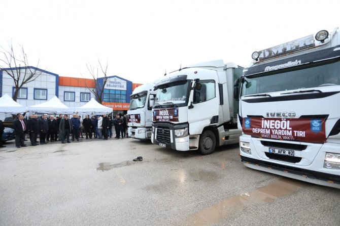 İ̇negöl’den Deprem Bölgelerine Yardım Eli